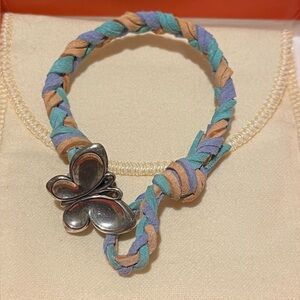 James Avery Silver Butterfly Braided Bracelet